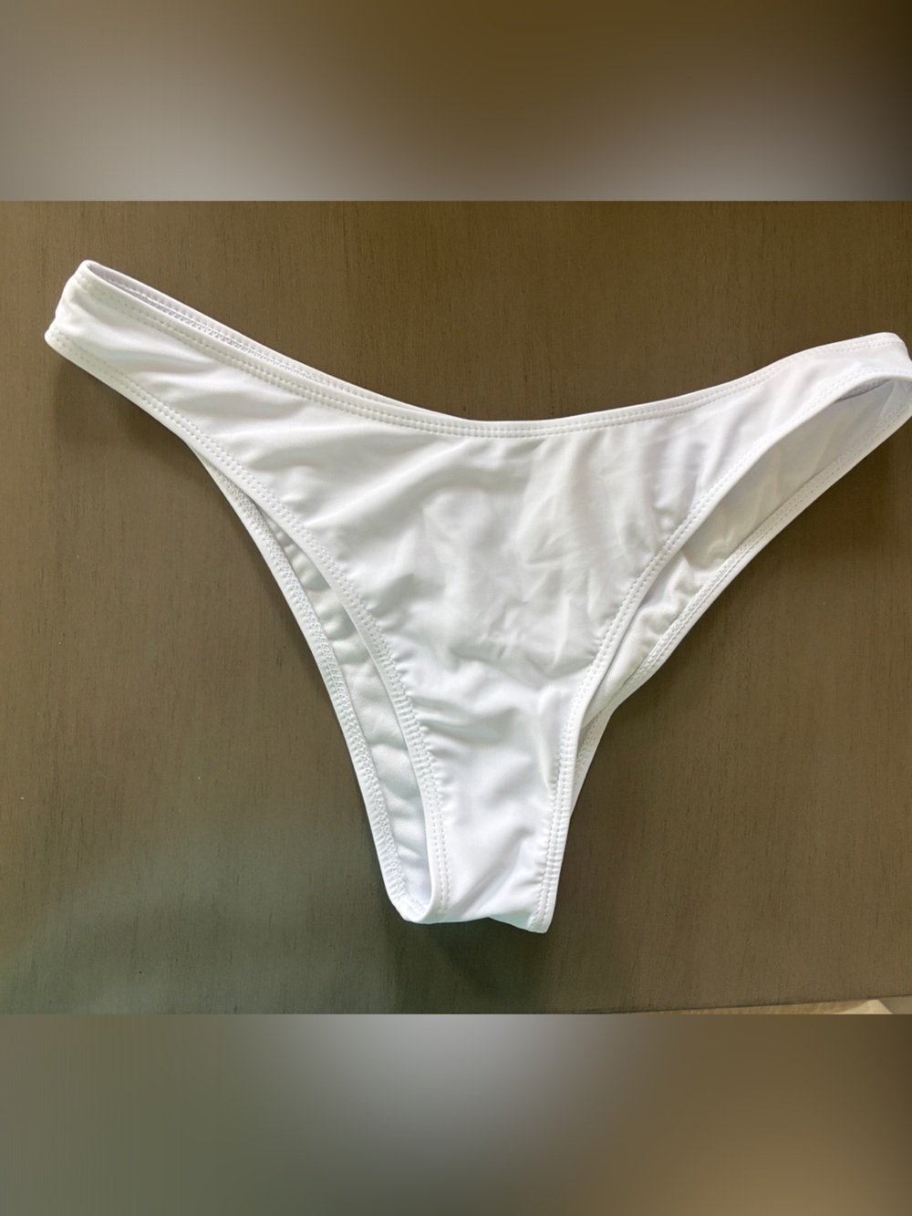SHEIN White High-Cut Bikini Bottom